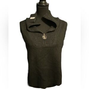 DKNY Black Sweater Vest. One Size NWT